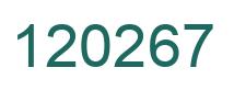 Number 120267 green image