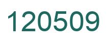 Number 120509 green image