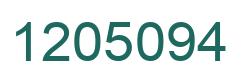 Number 1205094 green image
