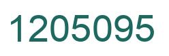 Number 1205095 green image
