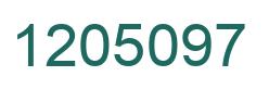 Number 1205097 green image