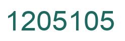 Number 1205105 green image