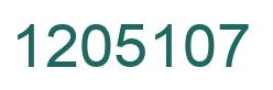 Number 1205107 green image