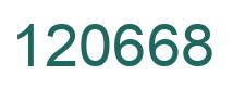 Number 120668 green image