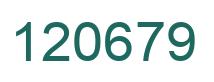 Number 120679 green image