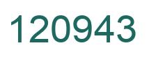 Number 120943 green image