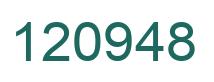 Number 120948 green image