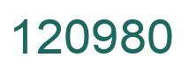 Number 120980 green image