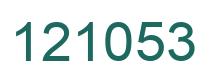 Number 121053 green image