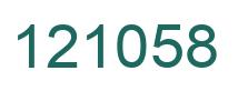 Number 121058 green image