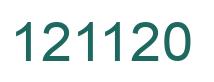 Number 121120 green image