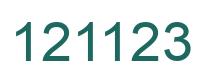 Number 121123 green image