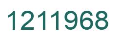 Number 1211968 green image