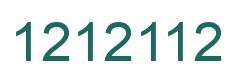 Number 1212112 green image