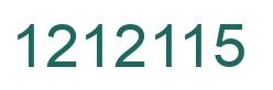 Number 1212115 green image