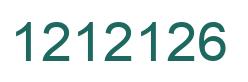 Number 1212126 green image
