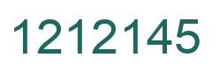 Number 1212145 green image