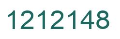 Number 1212148 green image