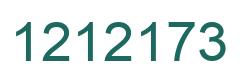 Number 1212173 green image