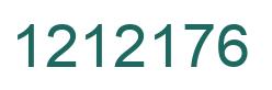 Number 1212176 green image