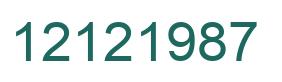 Número 12121987 imagen verde