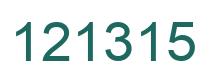 Number 121315 green image