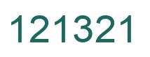 Number 121321 green image
