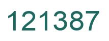 Number 121387 green image