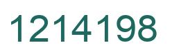 Number 1214198 green image
