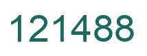 Number 121488 green image