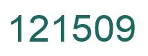 Number 121509 green image