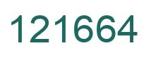 Number 121664 green image