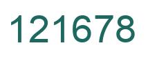 Number 121678 green image