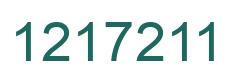 Number 1217211 green image