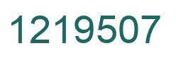 Number 1219507 green image