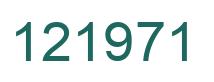 Number 121971 green image