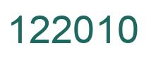 Number 122010 green image