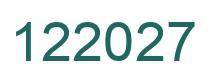 Number 122027 green image