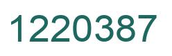 Number 1220387 green image