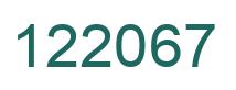 Number 122067 green image