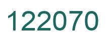Number 122070 green image