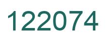 Number 122074 green image