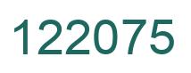 Number 122075 green image