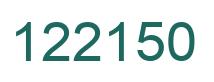 Number 122150 green image