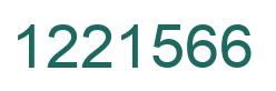 Number 1221566 green image