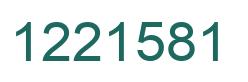 Number 1221581 green image