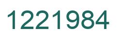 Number 1221984 green image