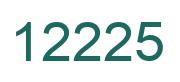 Zahl 12225 grün bild