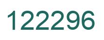 Number 122296 green image
