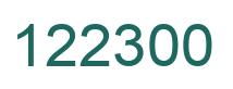 Número 122300 imagen verde